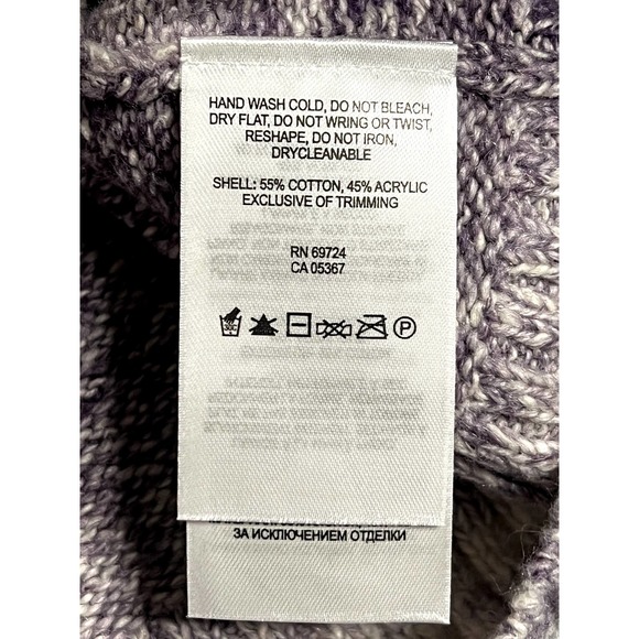 Columbia Sportswear Company Cowel neck cable knit sweater, size medium purple - Picture 5 of 9